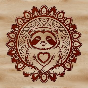 A sloth's head with its characteristic fur and claws, suitable for vector art projects.