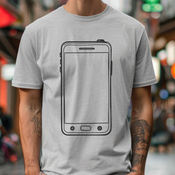 A detailed illustration of a smartphone with modern design features and sleek lines, suitable for digital applications.