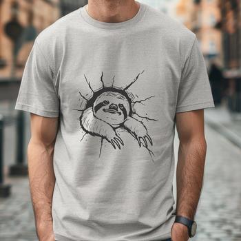 Creative Sloth Smashing Through Wall SVG