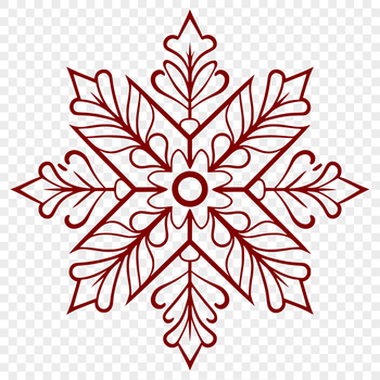 Delicate snowflake design in vector format