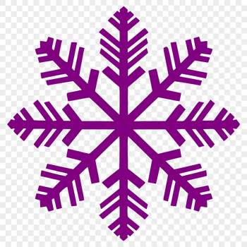 A detailed illustration of a single snowflake with intricate patterns and symmetrical design.