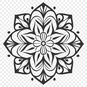A intricately designed snowflake with six pointed symmetry, ideal for winter and Christmas projects.