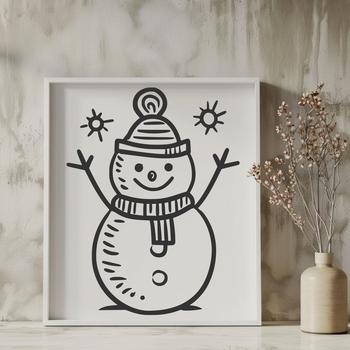 Beautiful Snowman In SVG Format