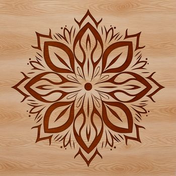 A delicate, ornate snowflake design featuring intricate patterns.
