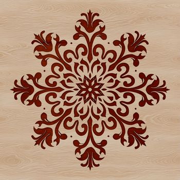 An intricately detailed vector illustration of a snowflake, perfect for Christmas-themed projects and crafts.