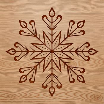A delicate snowflake design made from intricate vector lines, perfect for winter-themed projects.