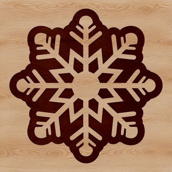 A delicate snowflake design featuring intricate patterns and details.