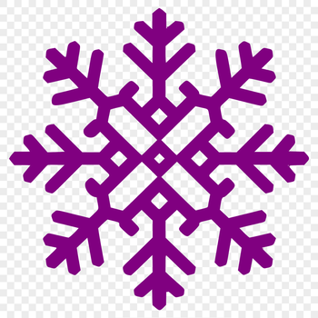 A delicate six-pointed snowflake design, suitable for various winter themes and Christmas decorations.