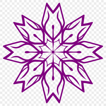 A delicate vector snowflake design with intricate patterns, suitable for winter and Christmas-themed crafts.