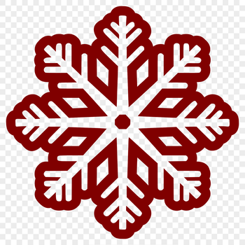 A delicate, intricate snowflake design suitable for winter-themed projects and decorations.