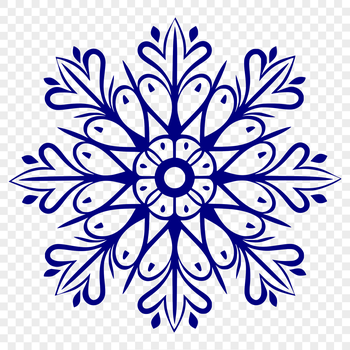 A delicate ornate snowflake design with intricate patterns.