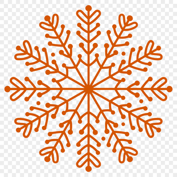 A delicate, intricately designed snowflake in vector format, suitable for winter and Christmas-themed designs.