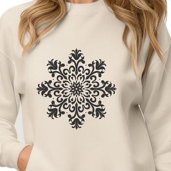 Ornate Snowflake Vector Drawing