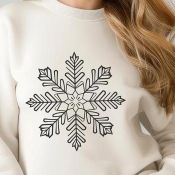 A delicate, intricately designed snowflake illustration in vector format.