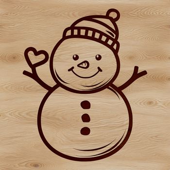 A stylized snowman icon designed using scalable vector graphics (SVG) format.