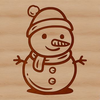 A digital snowman illustration in vector format, suitable for winter-themed designs and projects.