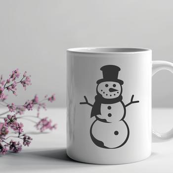 A simple winter snowman illustration designed for various digital applications.