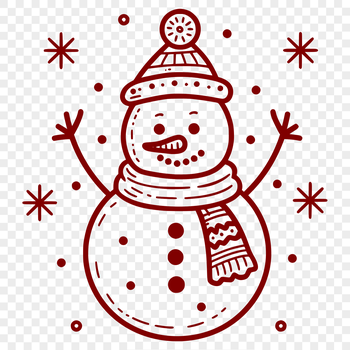A winter-themed snowman illustration designed as a vector graphic.