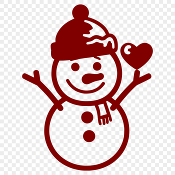 A winter-themed snowman design for use in crafting and DIY projects.