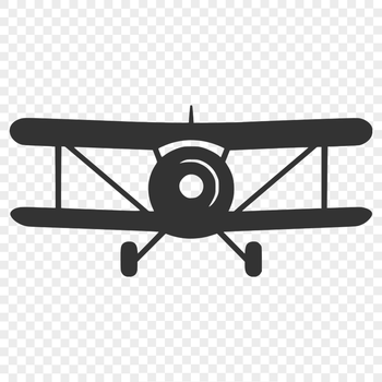 SVG icon of a commercial airplane for cutting machine designs and vector art.