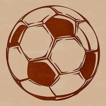 A digital illustration of a soccer ball used for vector art and graphic design.