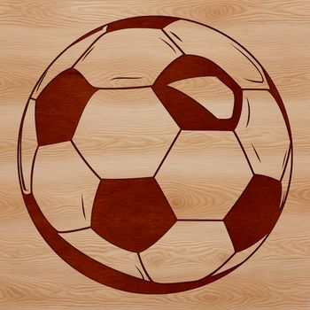 Soccer ball graphic designed with SVG elements.