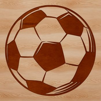 A stylized football with black and white panels, ideal for vector designs in various formats.
