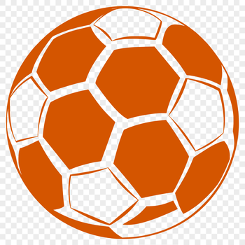 A stylized illustration of a soccer ball, suitable for use in graphic design projects.