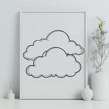 A high-quality digital representation of a fluffy white cloud with soft, rounded edges.