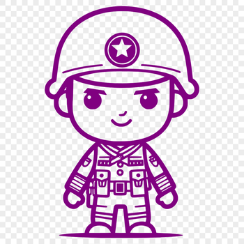 A professional soldier in uniform, suitable for graphic design projects.
