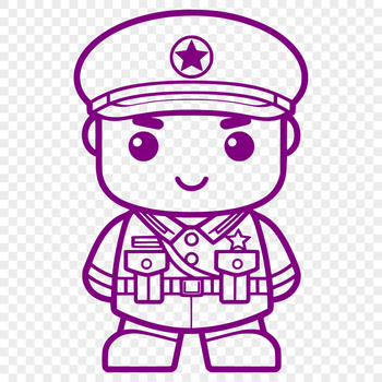 A detailed illustration of a male soldier in military attire.
