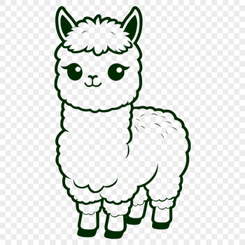 Alpaca animal design in vector format.