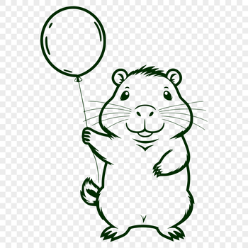 A high-quality digital illustration of a South American rodent, the capybara.