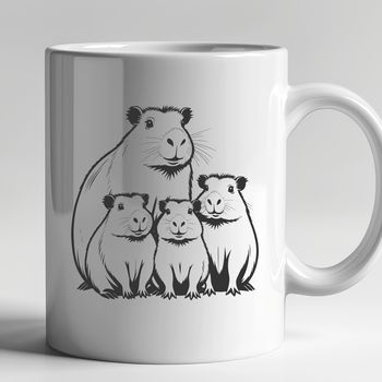 An SVG vector image of a capybara, suitable for use in various graphic design projects and cutting machines.