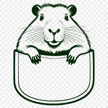 An SVG vector graphic of a capybara, suitable for cutting machine designs and craft projects.