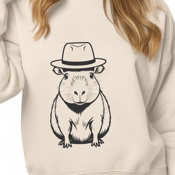 A large rodent with webbed feet, typical of South American wildlife.