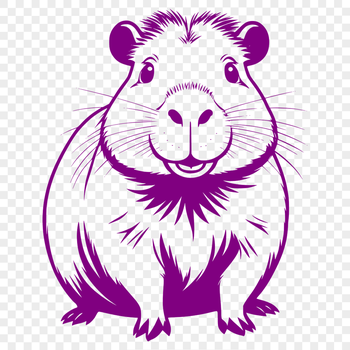 A detailed illustration of a South American rodent with webbed feet.