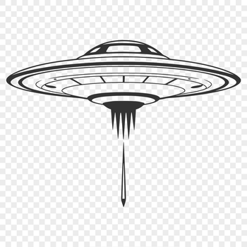 A futuristic spaceship with sleek lines and a metallic surface, ready to be customized with vector design software.