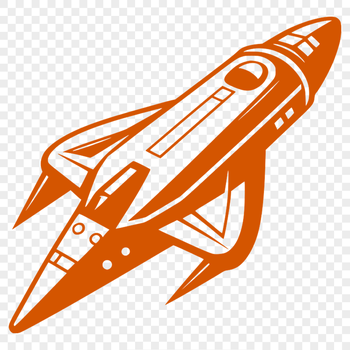 SVG design concept of a futuristic spacecraft.