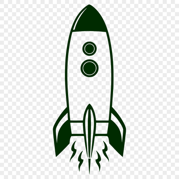 SVG illustration of a futuristic spaceship designed for vector art and cutting machine projects.