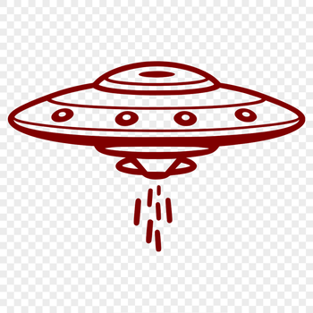 A futuristic spaceship illustration in vector format, suitable for cutting machine designs.