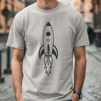 Vector illustration of a spaceship, designed for digital cutting machines like Cricut or laser cutters.