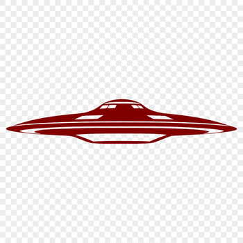 Vector illustration of a spaceship in outer space, suitable for digital cutting machines and laser cutters.