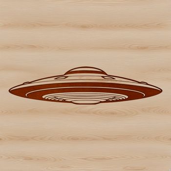 Illustrative spaceship design with a futuristic aesthetic, suitable for vector art projects and commercial use.