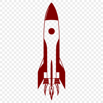Illustrative spaceship design in vector format for cutting machine and laser cutting projects