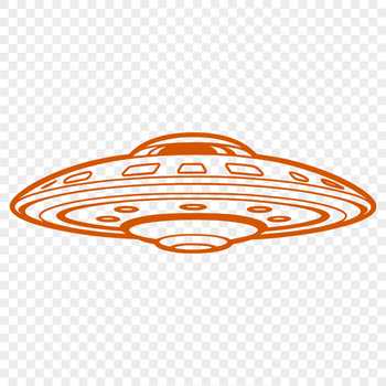 SVG design of a UFO spacecraft with detailed graphics.