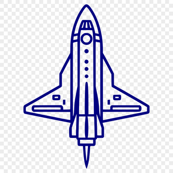 A futuristic spaceship illustration designed as vector art for digital use.