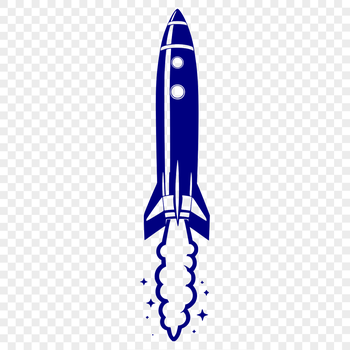 A futuristic spaceship design made from vector shapes, suitable for digital cutting machines or laser cutters.