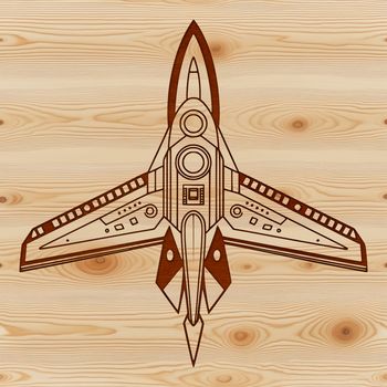 A futuristic spaceship illustration in vector format, suitable for various digital applications.