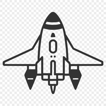 A futuristic spaceship illustration in vector format.